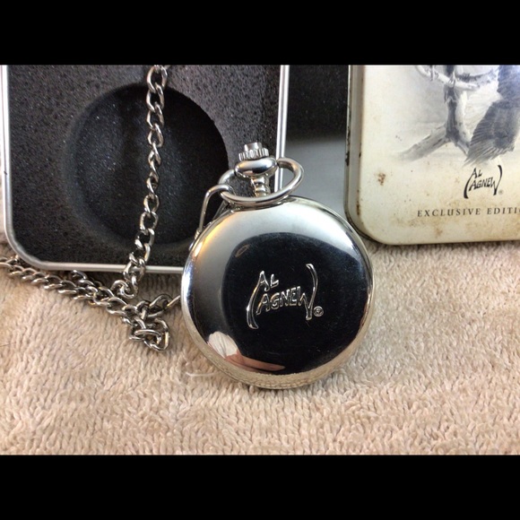 Vtg Agnew MAJESTIC FLIGHT Pocket Watch Eagle - Picture 5 of 9